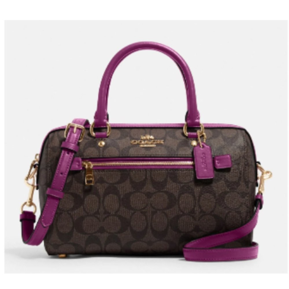 BRAND NEW  Designer Purse COACH Rowan Satchel In Signature Canvas